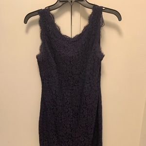 Adrianna Papell Navy Lace Dress- Size 4